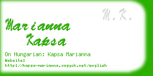 marianna kapsa business card